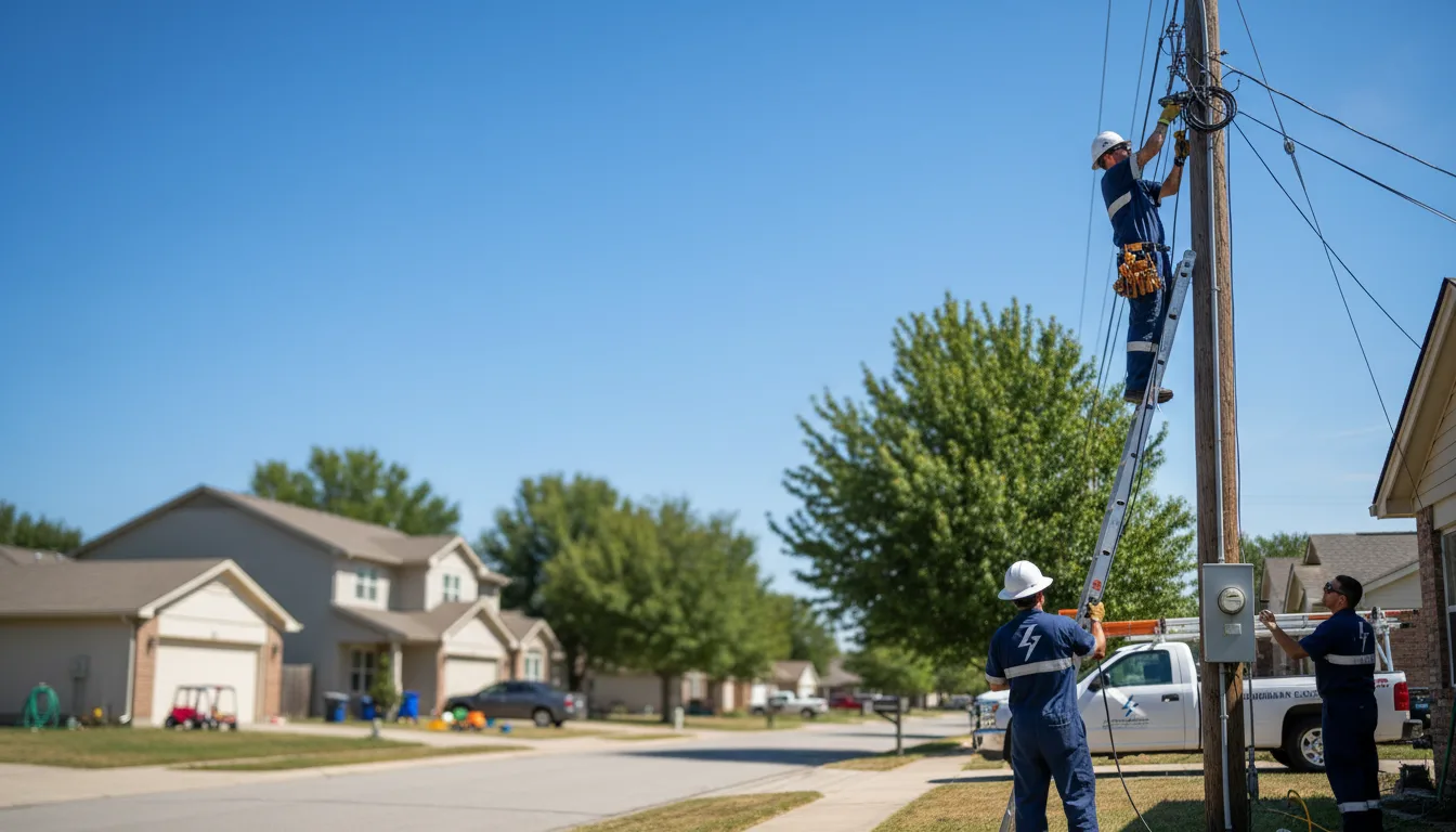Residential electrician providing installation services in Jacob, IL